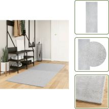 Tapis huarte à poils courts doux et lavable gris 80x200 cm - Tapis Salon - Tapis Chambre - Tapis Décoratif - Tapis Doux - Tapis Épais