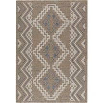 Jardindeco - Tapis intérieur extérieur aspect jute bleu Tijuana 9054 230 x 160 cm