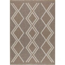 Jardindeco - Tapis intérieur extérieur aspect jute marron Tijuana 9048 90 x 67 cm