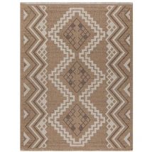 Jardindeco - Tapis intérieur extérieur aspect jute marron Tijuana 9054 230 x 160 cm