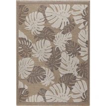 Jardindeco - Tapis intérieur extérieur aspect jute marron Tijuana 9062 290 x 200 cm