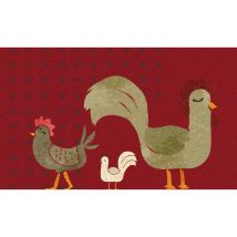 Novotex - Tapis Intérieur Anti Dérapant et Absorbant Poulette 45X75cm
