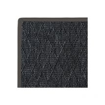 Décoweb - Tapis intérieur / extérieur Timika - Gris ardoise - Galon noir - 80 x 150 cm