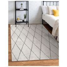 Deladeco - Tapis ivoire berbère ethnique courtes mèches Senza Ivoire 160x230