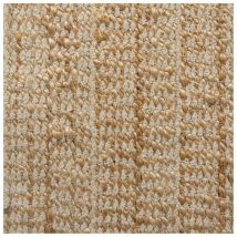 Flair Rugs - Tapis jute et coton plat avec franges naturel Levi Naturel 80x150