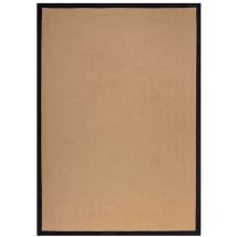 Flair Rugs - Tapis jute rectangle design Kira Noir 160x230