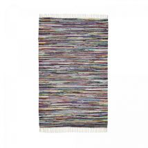 Tapis kilim tissé en coton 50x80 multicolore rectangle motif ethnique TIMULTI