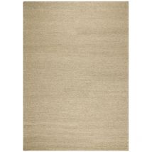 Look - Tapis kilim fait main en laine 170x240 taupe rectangle motif uni 406