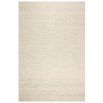Look - Tapis kilim fait main en laine 170x240 ivoire rectangle motif uni 406