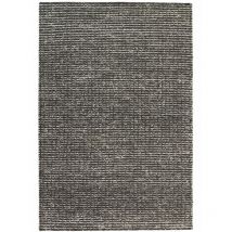 Tapis kilim fait main en laine 200x300 gris rectangle motif uni Look 603