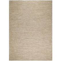 Tapis kilim fait main en laine 140x200 beige rectangle motif uni Look 408