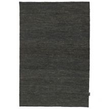 Tapis kilim fait main en chanvre 200x300 anthracite rectangle motif uni LOOK 601