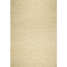 Tapis kilim fait main en chanvre 140x200 ivoire rectangle motif uni Look 601