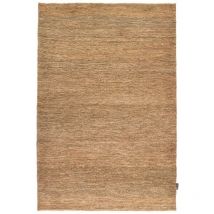Tapis kilim fait main en chanvre 140x200 sable rectangle motif uni LOOK 601