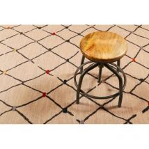 Tapis kilim pour salon berbère rectangle Marché Bonsecours Beige 80x150