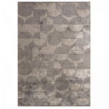 Tapis kilim tissé en coton 200x250 beige rectangle motif rétro-vintage VINOVA
