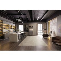 Tapis laine tissé main moderne effet 3D rectangle Jade Blanc cassé 200x290