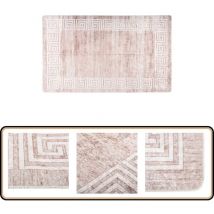 Tapis lavable antidérapant 120x180 cm beige - Tapis Design - Tapis Salon - Tapis Chambre - Tapis Moderne - Tapis Beige