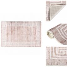 Tapis lavable antidérapant 160x230 cm beige - Tapis Design - Tapis Salon - Tapis Chambre - Tapis Moderne - Tapis Beige