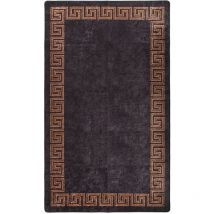 Kalisse - fimei Tapis lavable antidérapant 190x300 cm Noir et doré