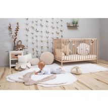 Tapis lavable en machine floral ivoire Cotton Flower Lorena Canals Ivoire 120x130