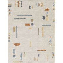 Surya - Tapis Scandinave Lavable en Machine Multicolore/Gris 160x213 cm