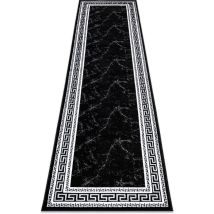 Tapis, le tapis de couloir gloss moderne 2813 87 élégant, cadre, grec noir / gris black 80x250 cm
