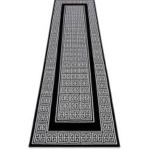 Tapis, le tapis de couloir gloss moderne 6776 85 élégant, cadre, grec noir / ivoire black 70x250 cm