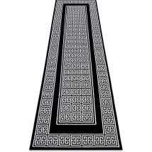 Tapis, le tapis de couloir gloss moderne 6776 85 élégant, cadre, grec noir / ivoire black 80x200 cm
