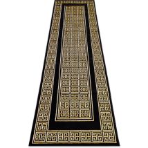 Tapis, le tapis de couloir gloss moderne 6776 86 élégant, cadre, grec noir / or black 60x300 cm