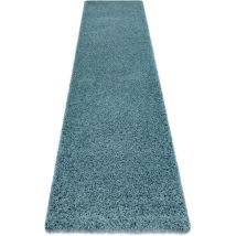 Tapis, le tapis de couloir soffi shaggy 5cm bleu - pour la cuisine, l'antichambre, le couloir blue 80x250 cm
