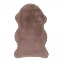 Jadorel - Tapis longs poils shaggy 60x90 vieux rose tissé rectangle motif uni superdou