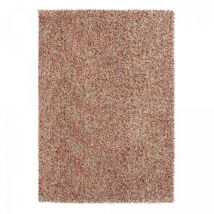 Brink&campman - Tapis longs poils shaggy 160x230 rouge et rose tissé en laine rectangle