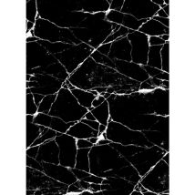 Tapis Marbré Noir 120x180cm – Qualité supérieure pour Maison, Appartement, Bureau – Style élégant et durable – Confort optimal, facile à nettoyer –