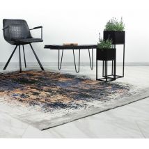 Hellocarpet - Tapis moderne avec franges rayé 3D Hadri Multicolore 200x290