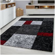 Allotapis - Tapis moderne en polypropylène Nastasia Rouge 160x230