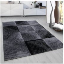 Allotapis - Tapis moderne graphique intérieur Volos Noir 160x230