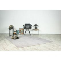 Hellocarpet - Tapis moderne graphique lavable en machine avec franges Stela Gris 80x140