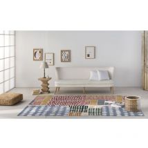 Naf Naf - Tapis moderne multicolore abstrait plat Mawu Multicolore 160x230