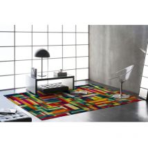 Naf Naf - Tapis moderne multicolore plat graphique Cromis Multicolore 140x200