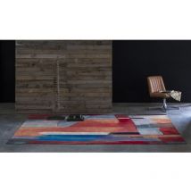 Naf Naf - Tapis multicolore abstrait plat design Pampam Multicolore 200x290
