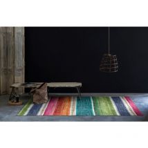 Tapis multicolore rayé plat intérieur Clarissa Multicolore 80x150