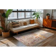 Allotapis - Tapis multicolore vintage rayé Mustha Multicolore ø 133