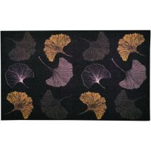 Tapis en velours imprimé Ginkgo – 120x50 cm – Antidérapant 100% latex – Tapis shaggy – CPM