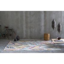 Naf Naf - Tapis abstrait multicolore plat moderne Aika Multicolore 140x200