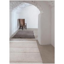 Lorena Canals - Tapis naturel en laine lavable en machine Steppe Blanc 80x140