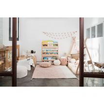 Lorena Canals - Tapis naturel réversible lavable en machine Gelato Rose 140x200
