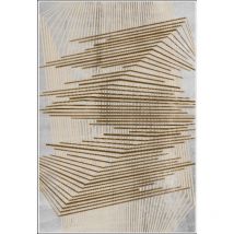 Vendorflair - Tapis Nour Gold Dimensions - 160x230 – Qualité supérieure pour Maison, Appartement, Bureau – Style élégant et durable – Confort