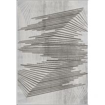 Vendorflair - Tapis Nour Gris Dimensions - 160x230 – Qualité supérieure pour Maison, Appartement, Bureau – Style élégant et durable – Confort