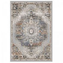 Unamourdetapis - Tapis orient 120x160 jaune et bleu rectangle motif classique elae